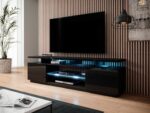 RTV cabinet EVA 180x40x56 black glossy - imagine 2