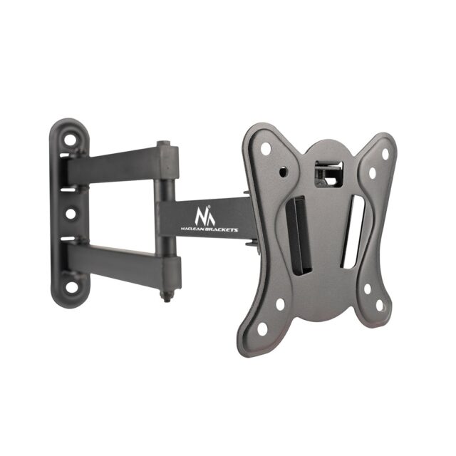 Maclean MC-417 Full Motion TV Monitor Wall Mount 13-32  30kg max. VESA 100x100 Black Powder Coated Universal Holder Bracket Adjustable Wall Distance Rotating Tilting - imagine 4