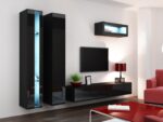 Cama Shelf unit VIGO NEW 180/40/30 black/black gloss - imagine 9