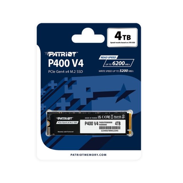 SSD Patriot P400 V4 4TB M.2 2280 PCI-E x4 Gen4 NVMe - imagine 4
