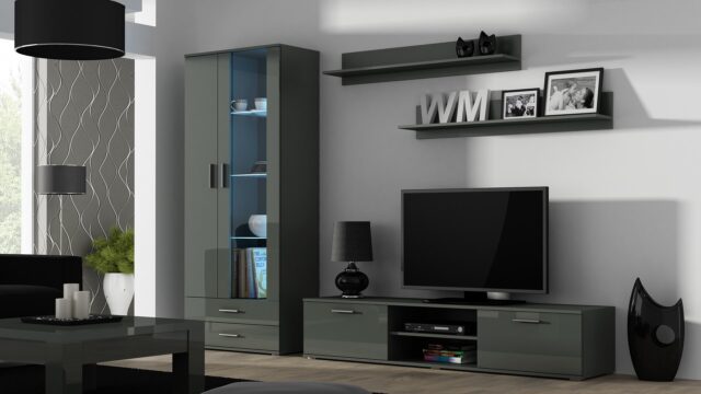Cama TV stand SOHO 180 grey/grey gloss - imagine 7