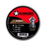 5.5 mm RANGER Diabolo Professional Sharp Grooved Point 250 pellets - imagine 2