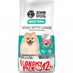 JOHN DOG Good Form Adult Mini  Veal with lamb - dry dog food - 12 kg