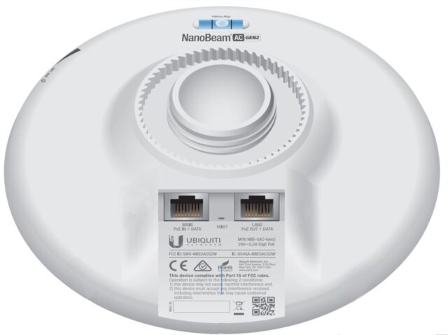 Ubiquiti NanoBeam 5AC Gen 2 Network bridge 450 Mbit/s White - imagine 6