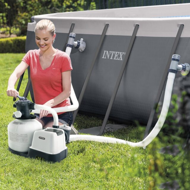 Intex Sand Filter Pump for Pool  AC 220-240V - imagine 5