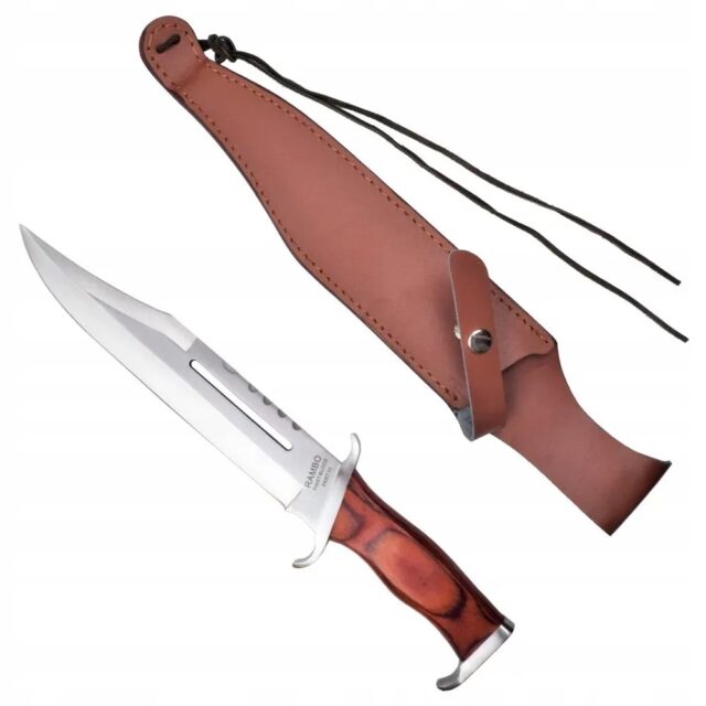 Cinema Classic CC-H3 Rambo III knife with leather sheath  425 mm - imagine 4