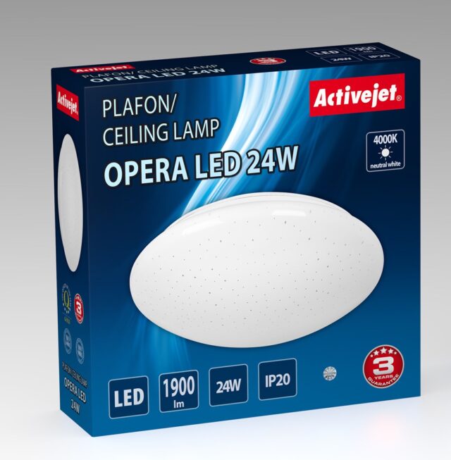 Modern LED ceiling plafond Activejet OPERA LED 24W - imagine 2