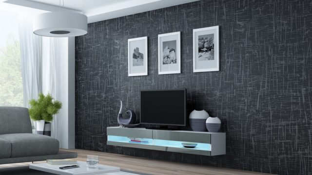 Cama TV stand VIGO NEW 30/180/40 white/grey gloss - imagine 4