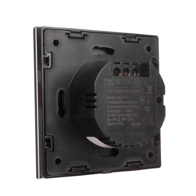 Touch Changeover Switch Light Switch Cross Switch Wall Switch Stair Switch with Color Change LED Backlight Recessed Switch 1-Fold Round White - imagine 9