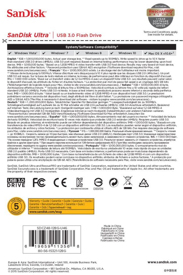 SanDisk Ultra USB flash drive 128 GB USB Type-A 3.2 Gen 1 (3.1 Gen 1) Black - imagine 7