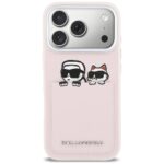Case Karl Lagerfeld Karl & Choupette     Print & Pocket for iPhone 17 Pro Max pink - imagine 3