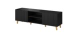 Cama RTV cabinet PAFOS 150x42x52 Black matt - imagine 10
