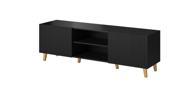 Cama RTV cabinet PAFOS 150x42x52 Black matt - imagine 10