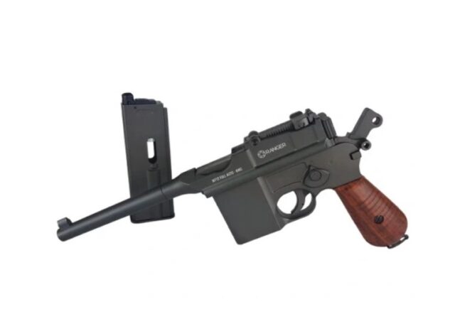 Air rifle pistol Ranger M712 BROOMHANDLE Full Auto Blowback K.4 5 BBS 19-shots KWC - imagine 4