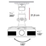 Techly Universal Ceiling Bracket for Projector  White ICA-PM 100WH - imagine 4