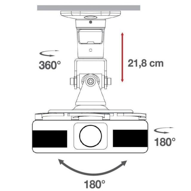 Techly Universal Ceiling Bracket for Projector  White ICA-PM 100WH - imagine 4