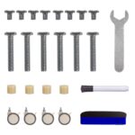 Ergo Office mobile dry erase board  vertical orientation  white  single sided  with shelf  board dimensions 1190x790mm  ER-305 - imagine 5