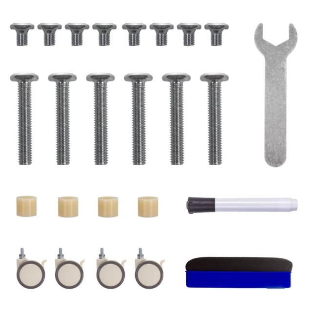 Ergo Office mobile dry erase board  vertical orientation  white  single sided  with shelf  board dimensions 1190x790mm  ER-305 - imagine 5