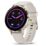 Garmin Venu 3S 3.05 cm (1.2 ) AMOLED 41 mm Digital 390 x 390 pixels Touchscreen Gold  Ivory Wi-Fi GPS (satellite)