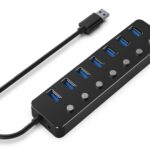 Gembird UHB-U3P7P-01  7-port USB 3.1 (Gen 1) hub with switches  black