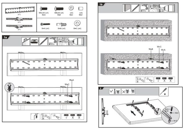 Adjustable Wall TV Bracket 37-85 - imagine 6