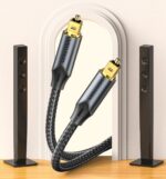 Kabel audio optyczny Vention w oplocie z aluminiowym złączem 5m czarny - imagine 5