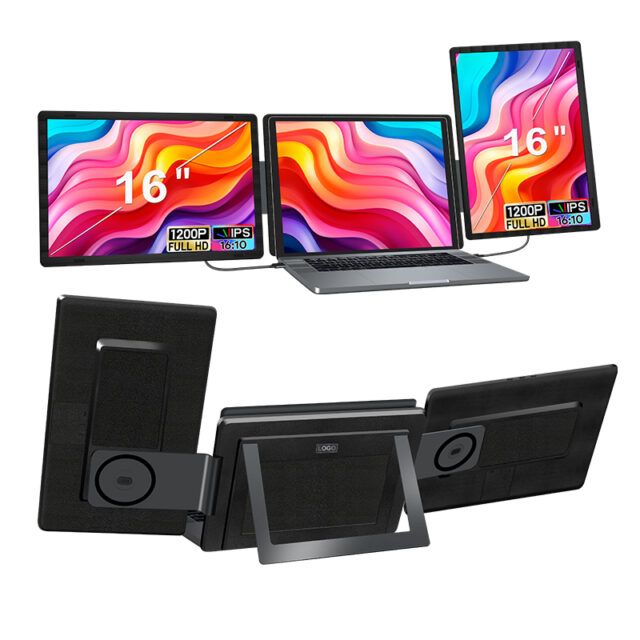 EXTRALINK SMART LIFE 16" 2-SCREEN MONITOR FOR LAPTOPS 12" TO 18.5" S9G - imagine 3