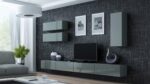 Cama TV stand VIGO 140 30/140/40 grey/grey gloss - imagine 6