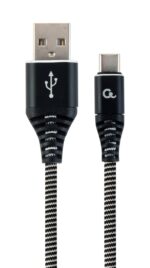 Gembird CC-USB2B-AMCM-2M-BW USB cable USB 2.0 USB A USB C Black  White