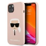 Karl Lagerfeld KLHCP13SSLKHLP iPhone 13mini 5,4" light pink hardcase Silicone Karl`s Head