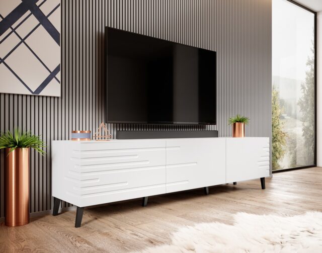 Cama RTV NOVA cabinet 186x40x48 white matt - imagine 3