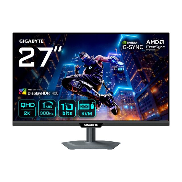 GIGABYTE M27Q3 27  QHD Gaming Monitor - 2560 x 1440  170Hz  1ms  400 cd/m2  FreeSync Premium  Display HDR400  HDMI 2.0  Displayport 1.4 - imagine 2