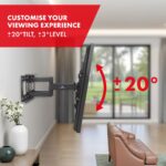 Maclean TV Mount  max VESA 600x400  32-85   60kg  horizontal and vertical angle adjustment  profile 65-390mm  black  MC-789 - imagine 5