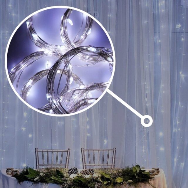 EXTRALINK KURTYNA ŚWIETLNA 300 LED ZIMNE 3X3 ŚWIĄTECZNE CHOINKOWE GIRLANDA 5V USB - imagine 3