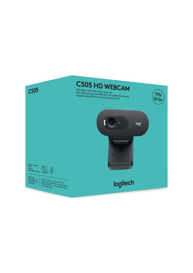Logitech C505 webcam 1280 x 720 px USB Black - imagine 12