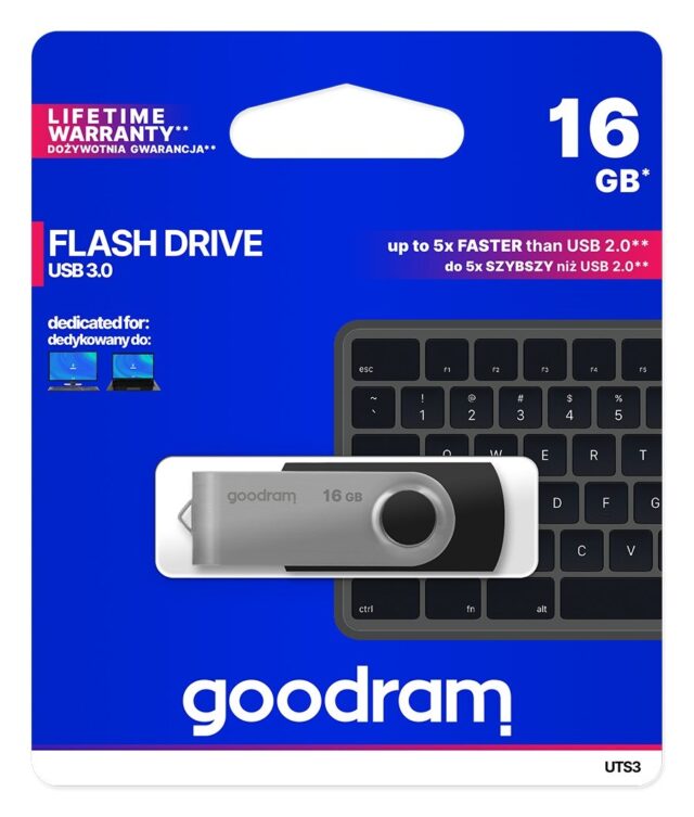 Goodram UTS3 USB flash drive 16 GB USB Type-A 3.2 Gen 1 (3.1 Gen 1) Black - imagine 5