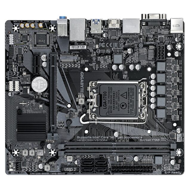 Gigabyte H610M S2H V3 DDR4 Motherboard - Supports Intel Core 14th CPUs  4+1+1 Hybrid Digital VRM  up to 3200MHz DDR4  1xPCIe 3.0 M.2  GbE LAN   USB 3.2 Gen 1 - imagine 4