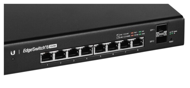 Ubiquiti EdgeSwitch 8 Managed Gigabit Ethernet (10/100/1000) Power over Ethernet (PoE) Black - imagine 4