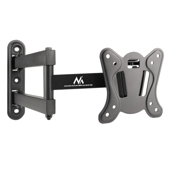 Maclean MC-417 Full Motion TV Monitor Wall Mount 13-32  30kg max. VESA 100x100 Black Powder Coated Universal Holder Bracket Adjustable Wall Distance Rotating Tilting - imagine 7
