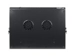 Lanberg wall-mounted installation rack cabinet 19'' 12U 600x450mm black (glass door) - imagine 5