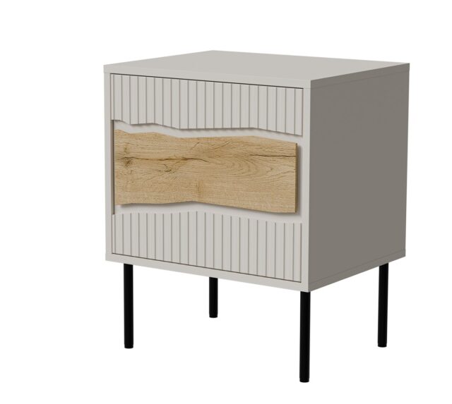 Cama Bedside cabinet  2 pcs. INSERTO 50x40x61.5 cashmere + LED - imagine 2