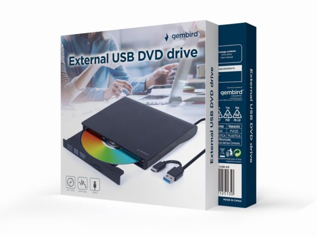 Gembird DVD-USB-031 External USB DVD drive  black - imagine 2