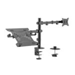 Gembird MA-DA-03 Adjustable desk mount with monitor arm and notebook tray (rotate  tilt  swivel)  17”-32”  up to 9 kg