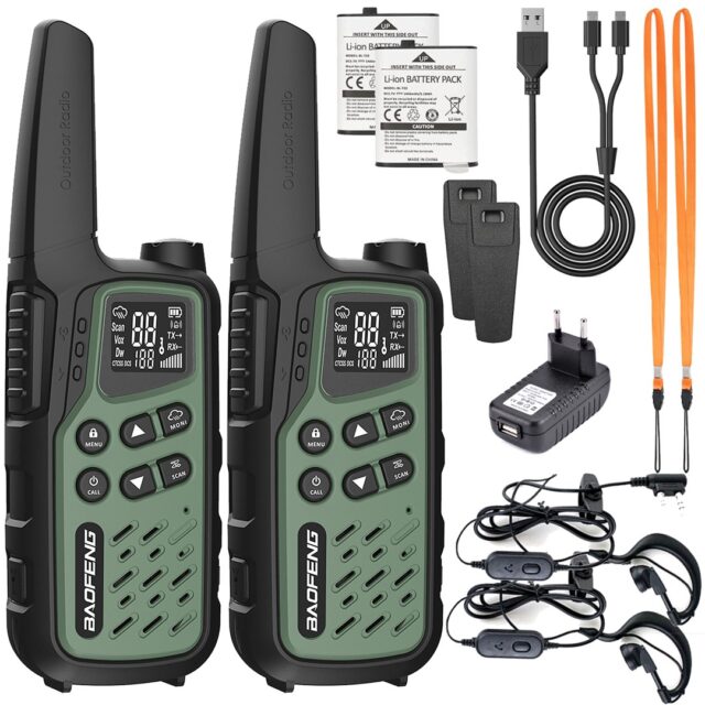 Walkie-Talkie Baofeng BF-T25E Green  2 pieces - imagine 12