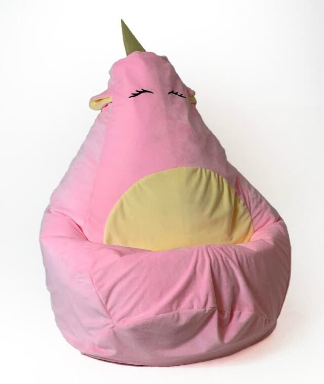 Unicorn pink XL 130 x 90 cm Sako bag pouffe - imagine 3