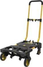 Stanley Folding Transport Cart up to 70/137 KG Yellow  Black - imagine 2
