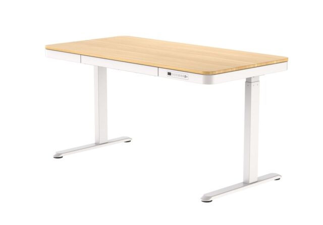 Activejet desk with electric height adjustment 140x70 ET119W-C white/oak - imagine 10