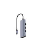 Cudy UH606 interface hub USB 3.2 Gen 1 (3.1 Gen 1) Type-C 5000 Mbit/s Grey  Silver