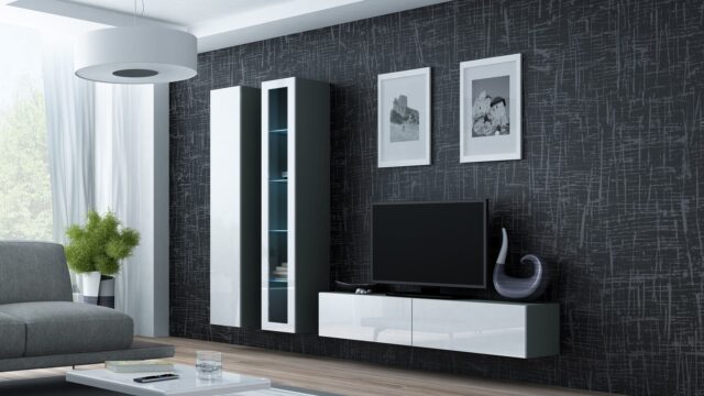 Cama Full cabinet VIGO '180' 180/40/30 grey/white gloss - imagine 12
