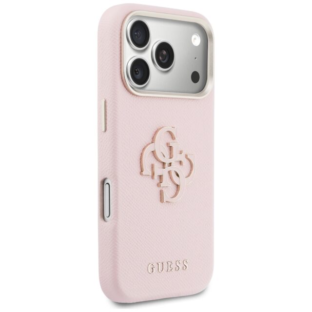Case Guess FW Resin Logo for iPhone 17    Pro Max pink - imagine 4